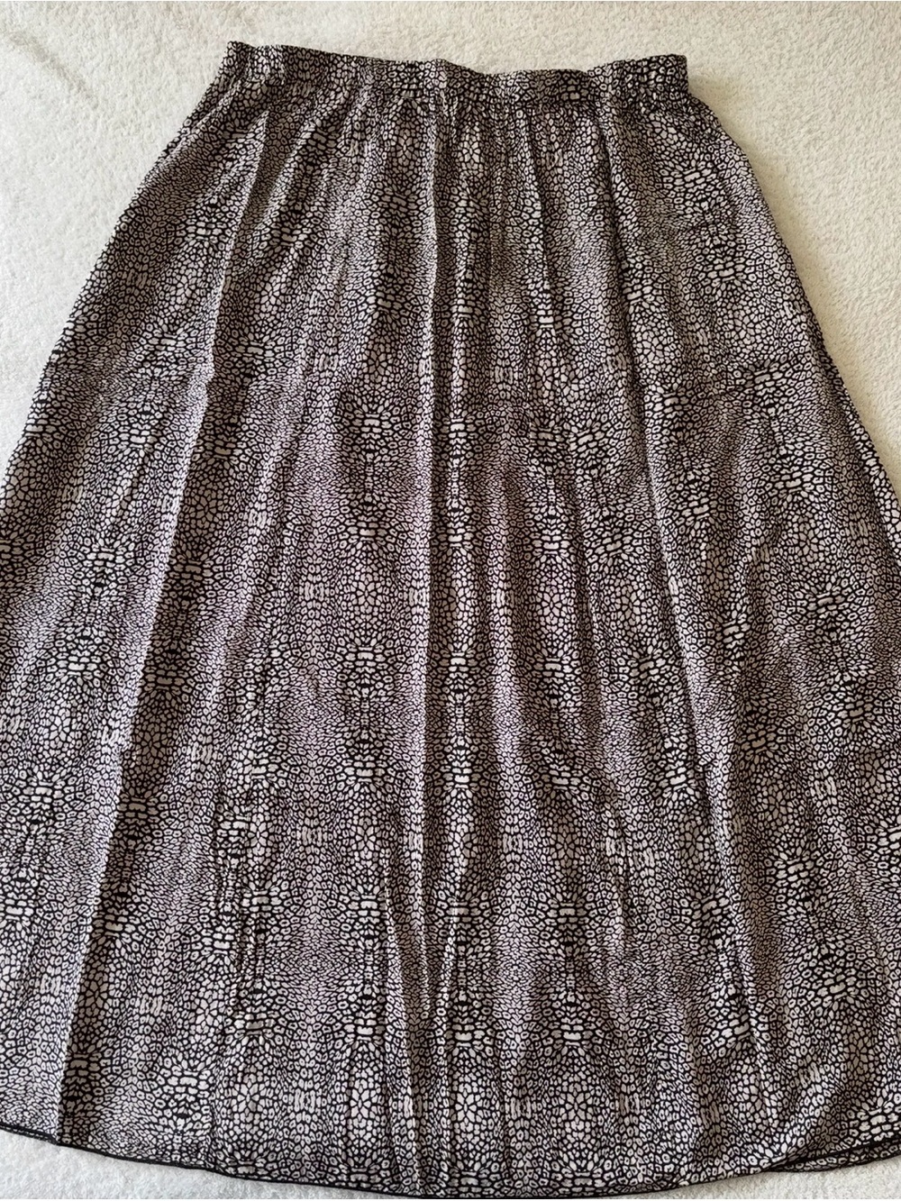 Style & Co. Black and White Maxi Skirt with Subtle Animal Print